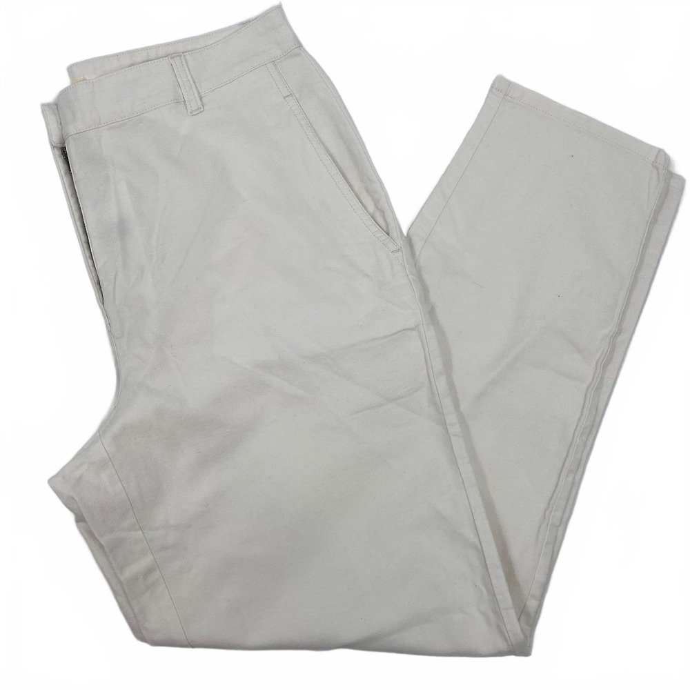 Eileen Fisher White Ankle Pants Straight Leg | Womens 10